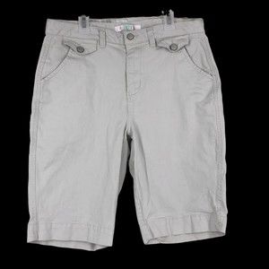 Vintage Bill Blass Bermuda Walking Shorts Light Beige/Off White SZ 8